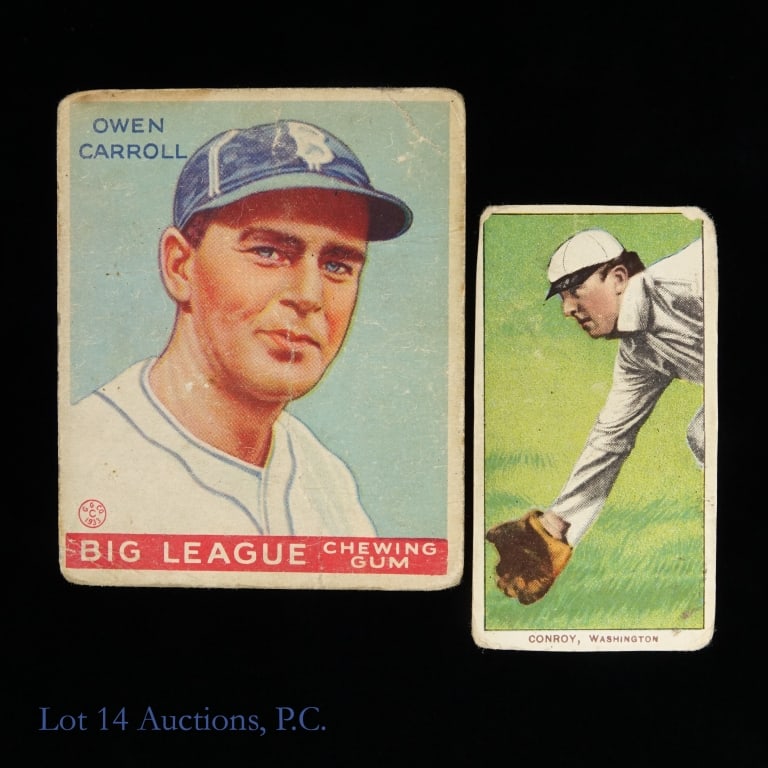 T206 Conroy & 1933 Goudey Carroll Baseball Cards (1 of 2)