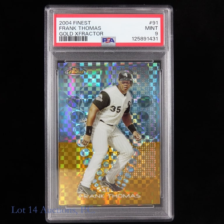 PSA 9 2004 Finest Frank Thomas Gold Xfractor #91 (1 of 2)