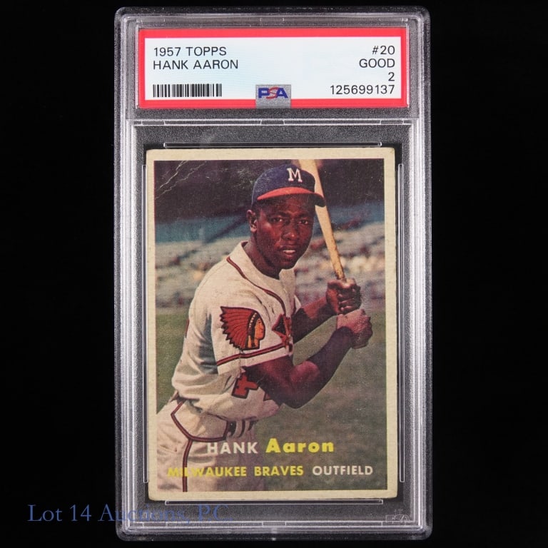 PSA 2 Hank Aaron 1957 Topps #20 (1 of 2)