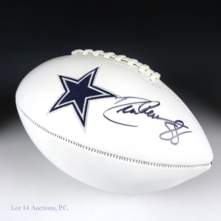 Drew Pearson Signed Cowboys Logo Football JSA: Drew Pearson signed Cowboys logo football. Signed in the presence of a JSA representative at a private signing on 11/26/2022 in Dallas, TX. JSA COA #WA606166.