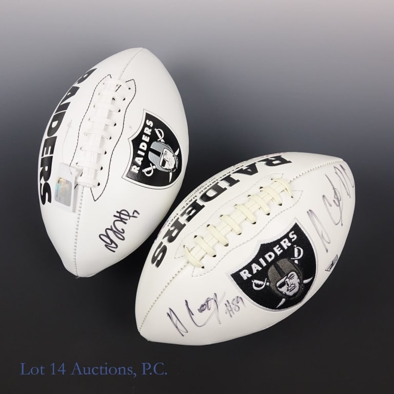 Raiders Cooper, Adams Sgd. Footballs (2, Fanatics) (1 of 5)