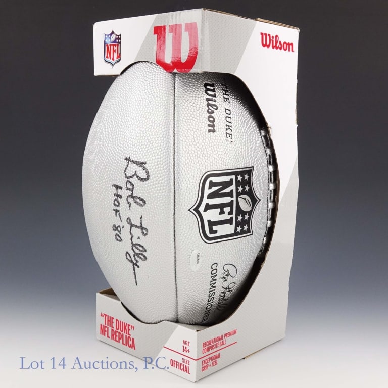 Bob Lilly Signed Wilson Football Schwartz COA (1 of 7)