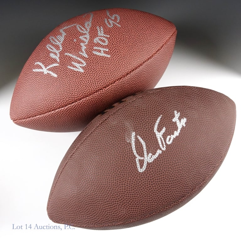 Kellen Winslow & Dan Fouts Signed Footballs COA (1 of 6)