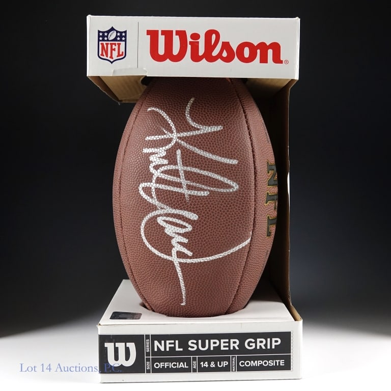 Kurt Warner Signed Wilson NFL Football Beckett (1 of 4)