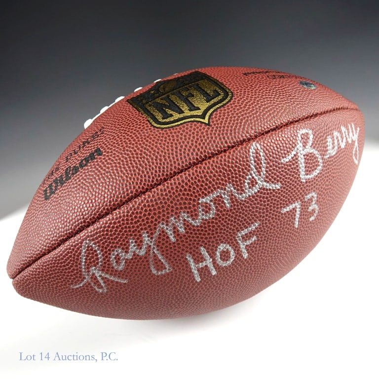 Raymond Berry Signed Wilson NFL Football COA (1 of 3)