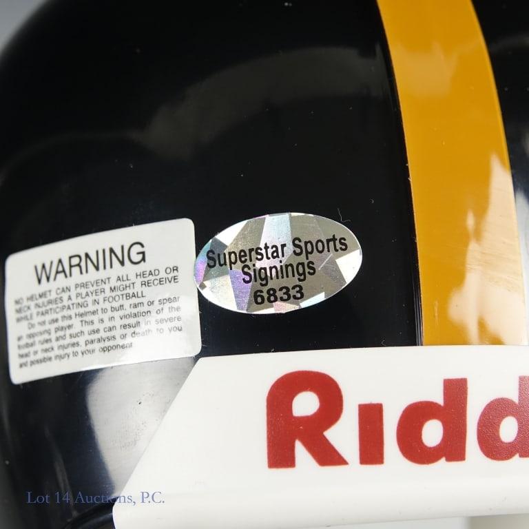 Signed HOF Mini Helmets, Stautner, Shell, Ham COA - 3