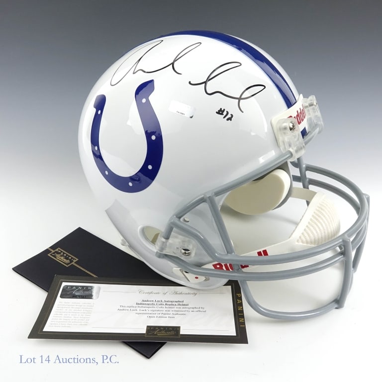 Andrew Luck Signed Colts FS Helmet, Panini COA (1 of 7)