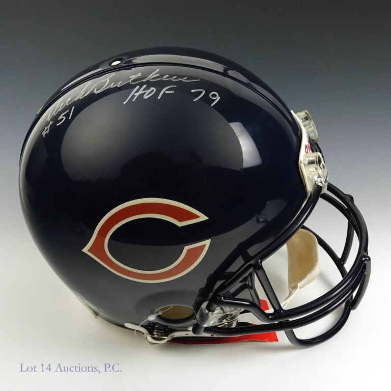 Dick Butkus Signed Authentic Chicago Bears Helmet (1 of 5)