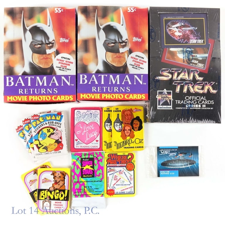 NIB Cards, Batman, Star Trek, Pac-Man (+700) (1 of 6)