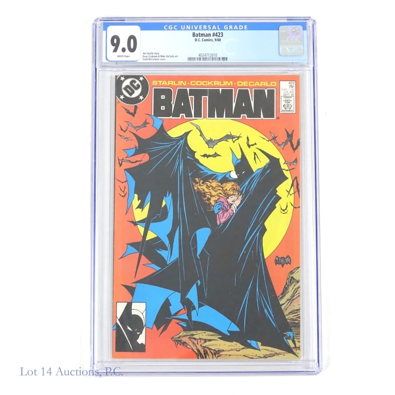 Batman #423 Comic, CGC 9.0, DC (1 of 2)