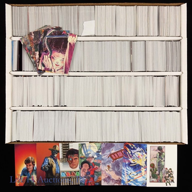 FPG Fantasy Cards By Various Artists (~3,000): FPG fantasy trading cards - Joe Jusko, Mike Ploog, Tim White, Michael Kaluta, Barclay Shaw, James Warhola. Estimated at approximately 3,000 total cards.