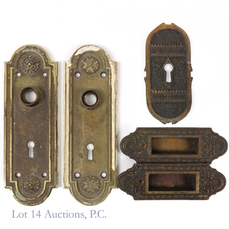 Door Hardware, Knobs, Pocket Door Plates - 4