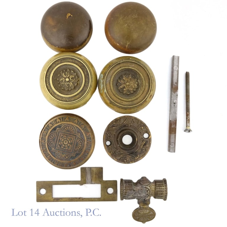 Door Hardware, Knobs, Pocket Door Plates - 6