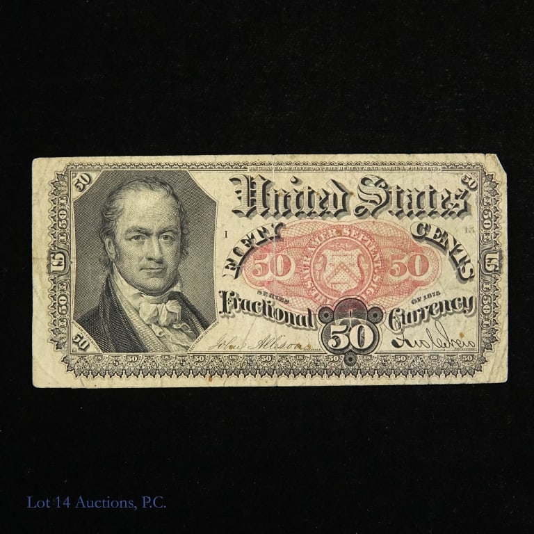 1874-1876 USA 50 Cents Fractional Currency (VF+) (1 of 4)