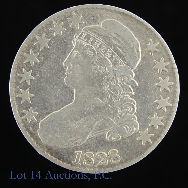 1828 (P) USA Silver Capped Bust Half Dollar (VF) (1 of 2)