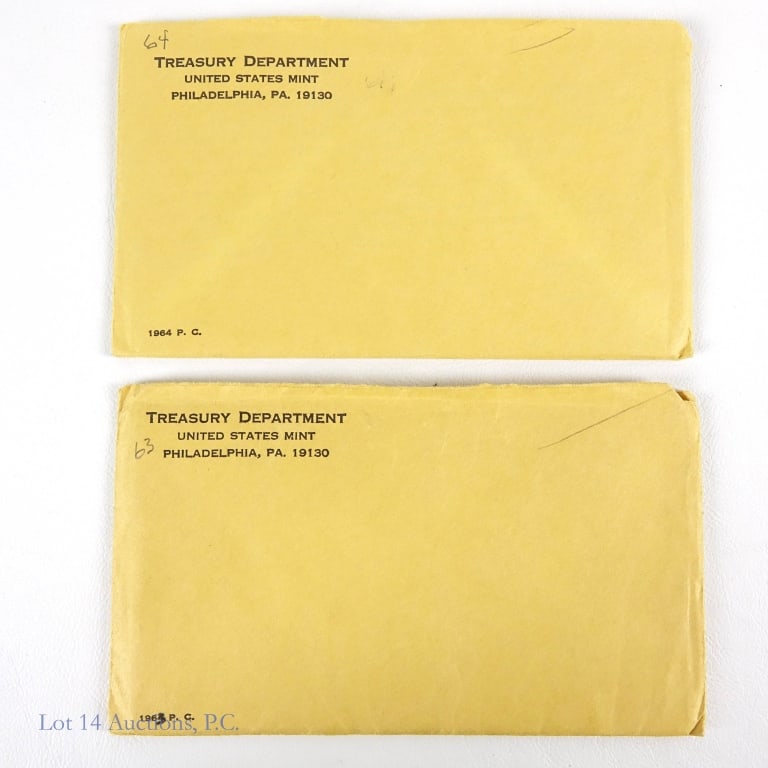 1963 & 1964 USA Silver 5-Coin Proof Set in OGP, 2 (1 of 5)