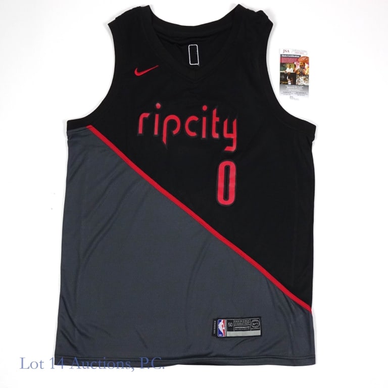 Damian Lillard Signed Nike Rip City Jersey, JSA: Damian Lillard signed Nike Rip City jersey. JSA COA #DD53832.