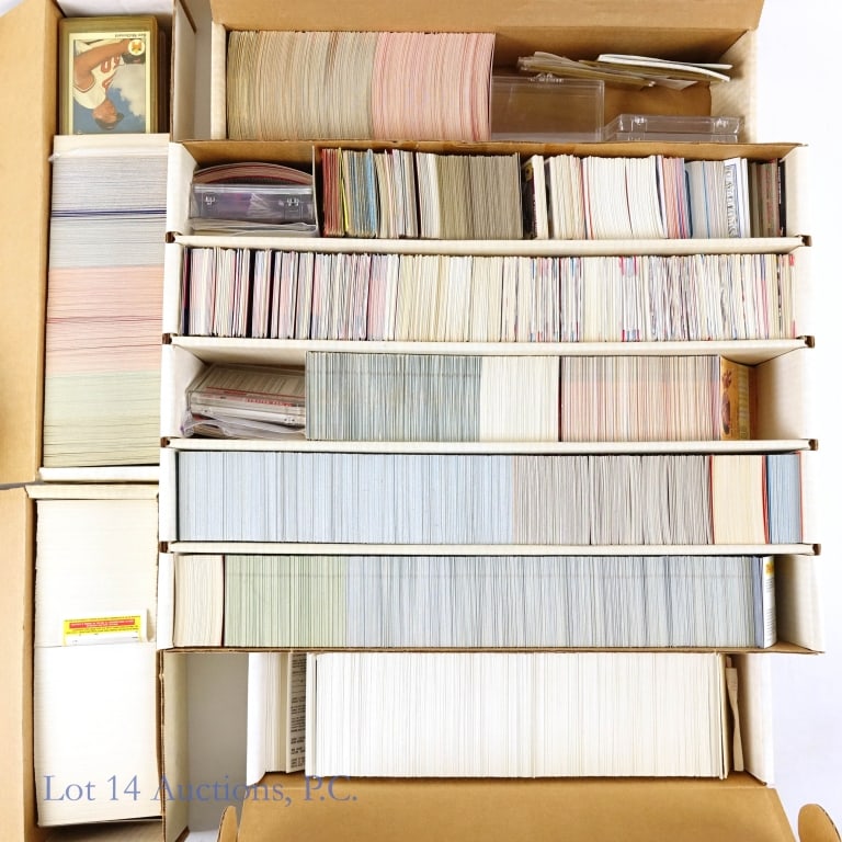 Sports Cards (29.3 lbs): 29.3 pounds (13.3 kg - cards and boxes) of sports cards - mostly baseball but some NFL football, NBA basketball (and some movie and entertainment trading cards). Condition varies. Years and manufactur