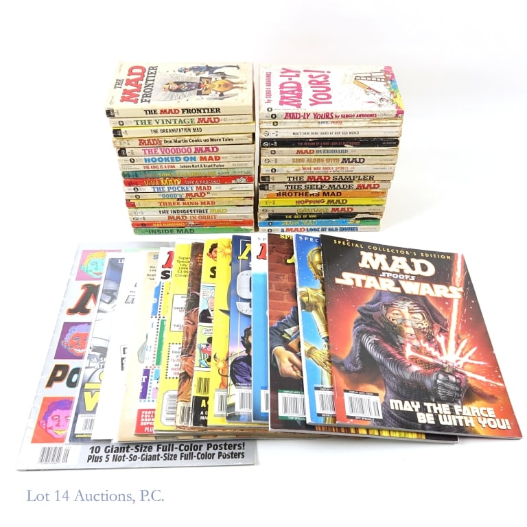 Vintage MAD Magazine, Paperbacks & Posters Lot (1 of 5)