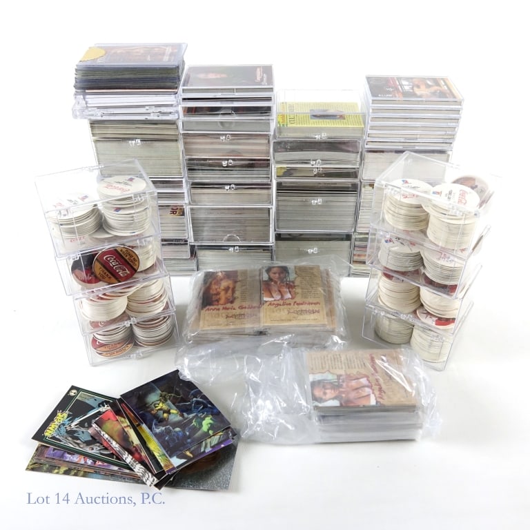 XXX Adult & Other Trading Card Variety Lot: Box of various trading cards. Approximately half are XXX adult content. The other half includes Xena, Harley Davidson, Alias and more. Includes several Xena and Alias costume and / or limited edition