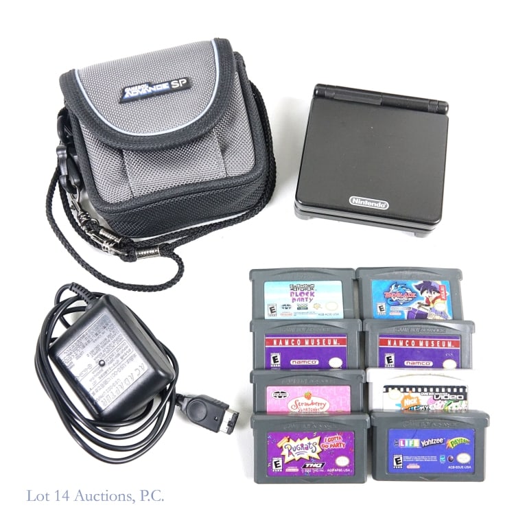Nintendo Game Boy Advance SP & Games (8) T&W (1 of 5)