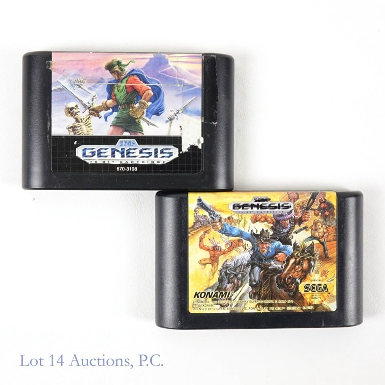 Sega Genesis Shining Force & Sunset Riders: Sega Genesis game cartridges - Shining Force & Sunset Riders.