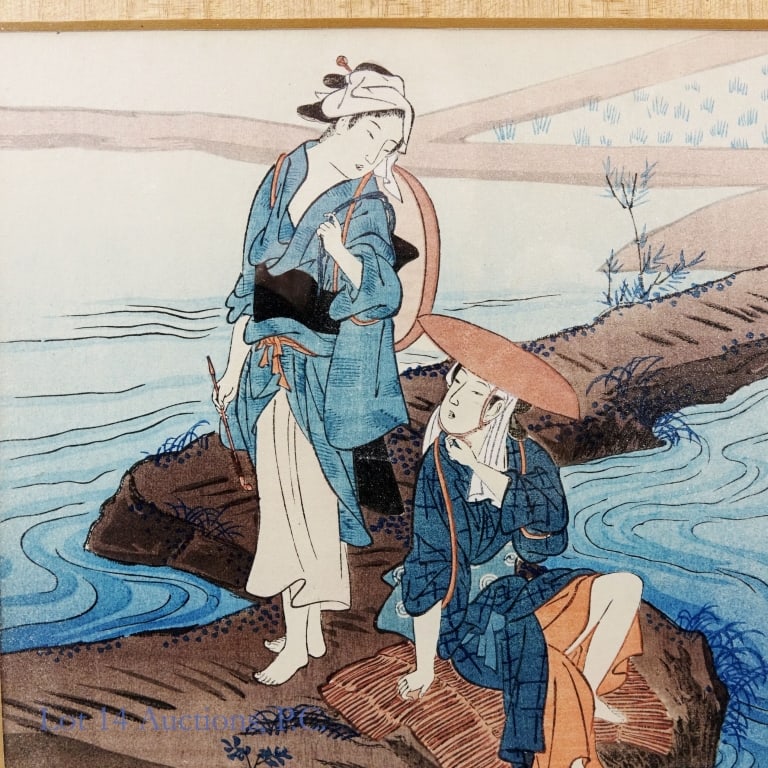 Shunsho Katsukawa "Rice Transplantation" Print (1 of 3)