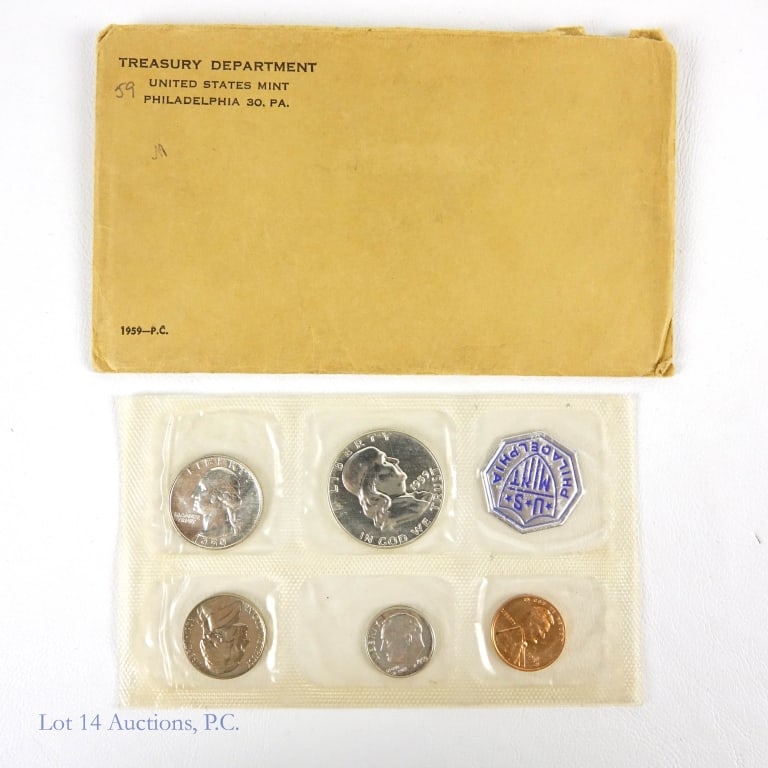 1959 (P) USA 5-Coin Silver Proof Set in OGP (1 of 2)