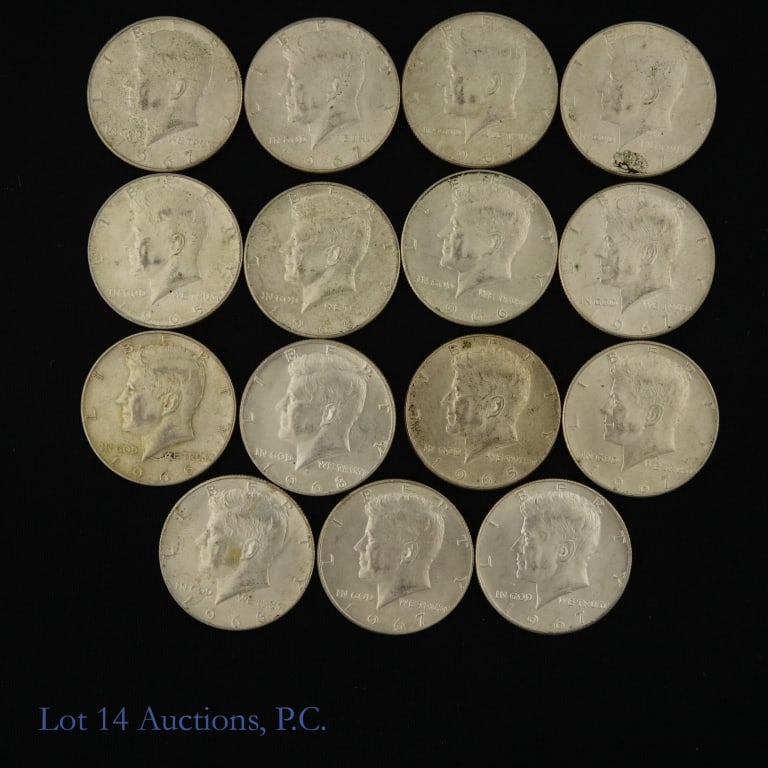 USA 40%-Silver Kennedy Half Dollars (15) (1 of 2)