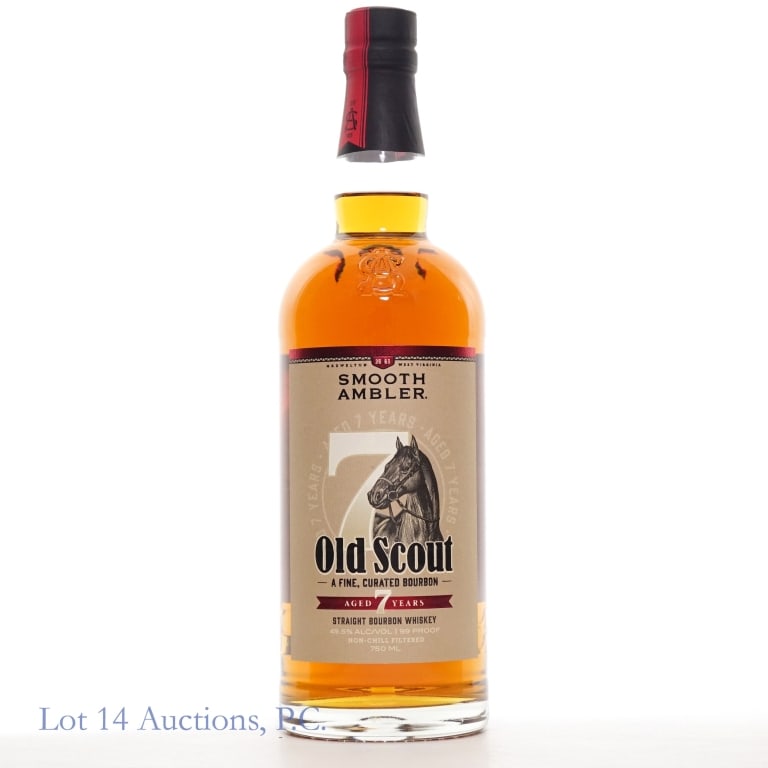 Smooth Ambler Old Scout 7 Yr Curated Bourbon: Smooth Ambler Old Scout Curated Straight Bourbon Whiskey. Aged 7 years, 99 proof, 750ml, batch no. 6.