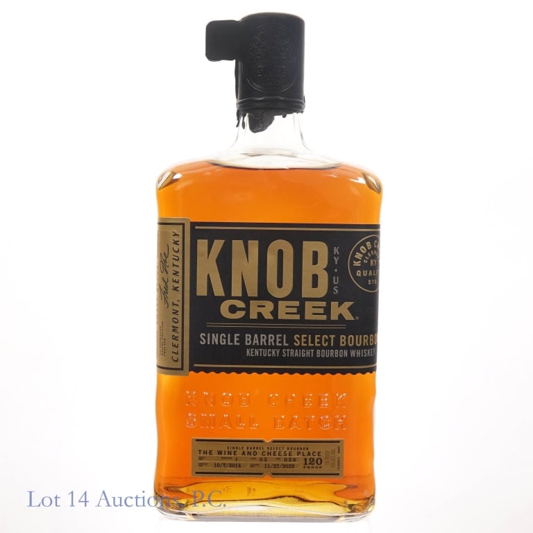 Knob Creek Sgl Barrel Select 9 Yr. Bourbon PICK: Knob Creek Single Barrel Select Kentucky Straight Bourbon Whiskey. PICK: The Wine and Cheese Place. 120 proof, 750ml, Barreled 10/7/2014, Selected 11/27/2023. Warehouse J, Floor 2, Rick 036.