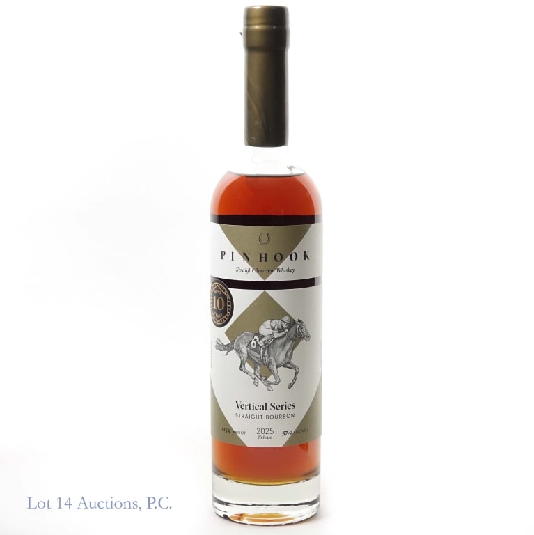 Pinhook 10 Year Vertical Series Bourbon War: Pinhook 10 Year Vertical Series Bourbon War Bourbon, 115.9 Proof, 750 ml, Horse Name: Bourbon War, 2025 release