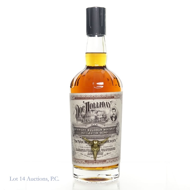 Doc Holliday BIB Bourbon Whiskey: Doc Holliday Limited Edition Bottled in Bond Bourbon Whiskey, 100 proof, 750ml.
