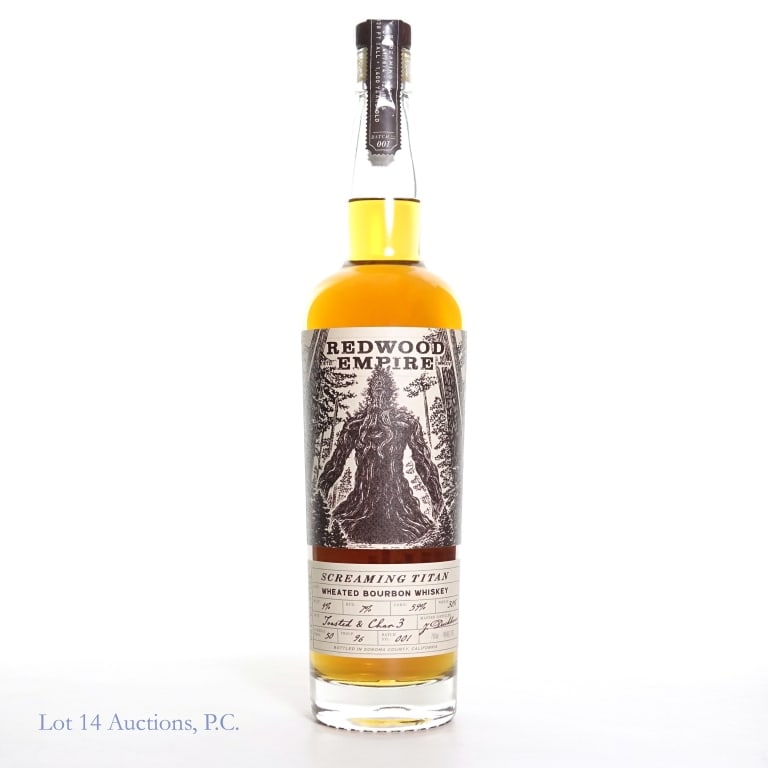Redwood Empire Screaming Titan Wheated Bourbon: Redwood Empire Screaming Titan Wheated Bourbon, 96 Proof, 750 ml, Batch #2.