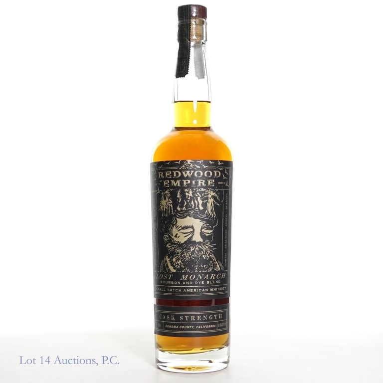 Redwood Empire Lost Monarch Bourbon & Rye Blend: Redwood Empire Lost Monarch Cask Strength Blended Whiskey. Bourbon & rye blend. 116.2 Proof, 750 ml, Aged at least 3 Years.