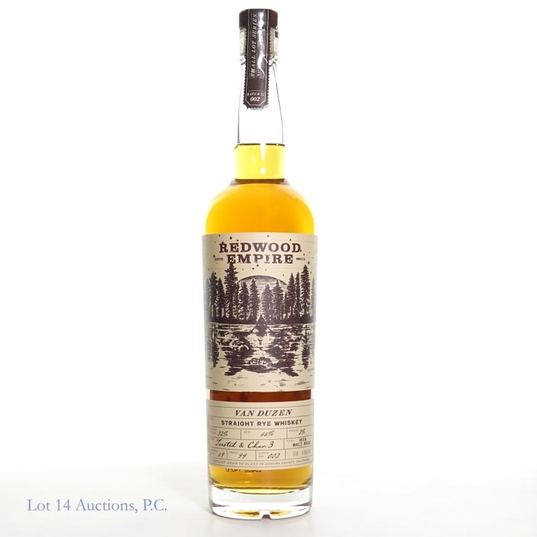 Redwood Empire Van Duzen Straight Rye: Redwood Empire Van Duzen Straight Rye Whiskey. Batch #2. 94 Proof, 750 ml.