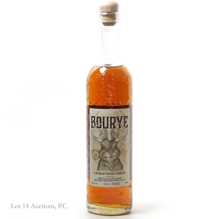 High West Bourye Limited Sighting Blended Whiskey: High West Bourye Limited Sighting blend of straight whiskeys. Batch No 25A23. 92 Proof, 750ml.