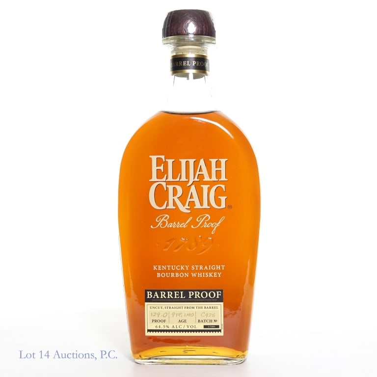 Elijah Craig Barrel Proof 9 Yr. Bourbon, #C925: Elijah Craig Barrel Proof Kentucky Straight Bourbon Whiskey (Batch C925), 129.0 Proof, 750 ml, Batch #C925, Bottled: September, 2025, Aged: 9 Years, 1 Months.