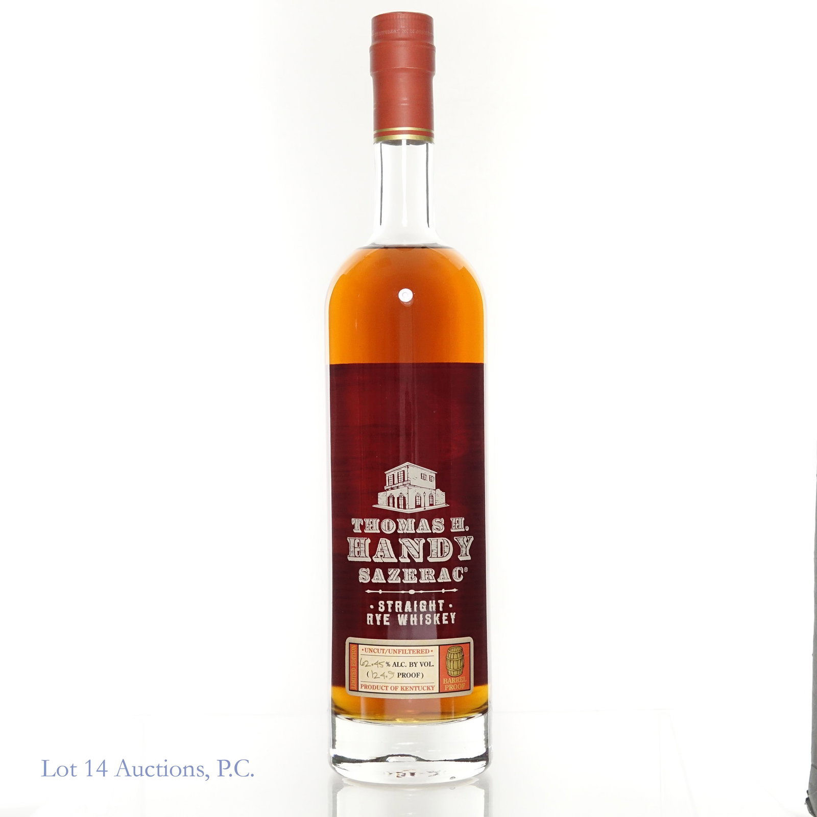 Thomas H. Handy Sazerac Rye (2023): Thomas H. Handy Sazerac Rye (2023), 130.9 Proof, 750 ml, Etch: L232490108:33M.