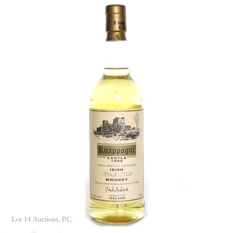 Knappogue Castle 12 Y Single Malt Irish Whisky '94: Knappogue Castle 12 year old1994 Single Malt Irish Whisky. 80 Proof. 750ml.