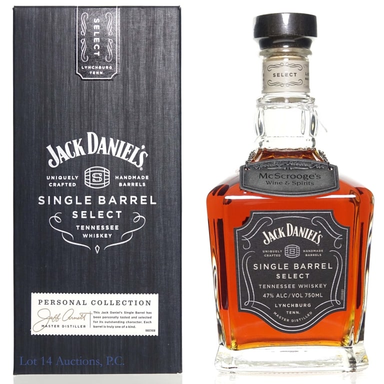 Jack Daniel's Single Barrel Select Store Pick: Jack Daniel's Single Barrel Select Tennessee Whiskey (2018), 94 Proof, 750 ml, McScrooge's Wine and Spirits Selection, Bottled: 6-18-18, Barrel #18-3543, Jeff Arnett, Master Distiller Personal Collect