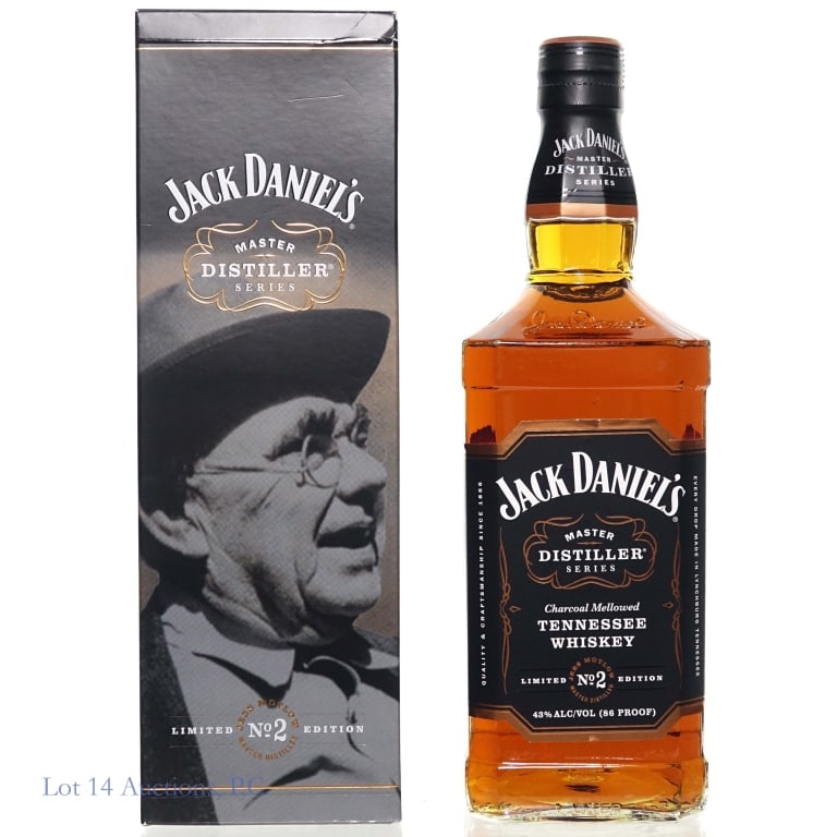 Jack Daniel's Master Distiller Series 2 Whiskey: Jack Daniel's Master Distiller Series 2 Tennessee Whiskey, 86 Proof, 750 ml, Master Distiller Jesse Butler "Jess" Motlow 1911-1941, Bottle #IV5190, slight nicks on upper and lower front label.