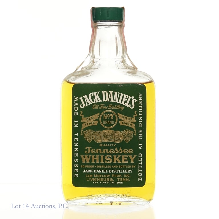 1970s Jack Daniel's Whiskey Green Label 1/2 Pint (1 of 4)