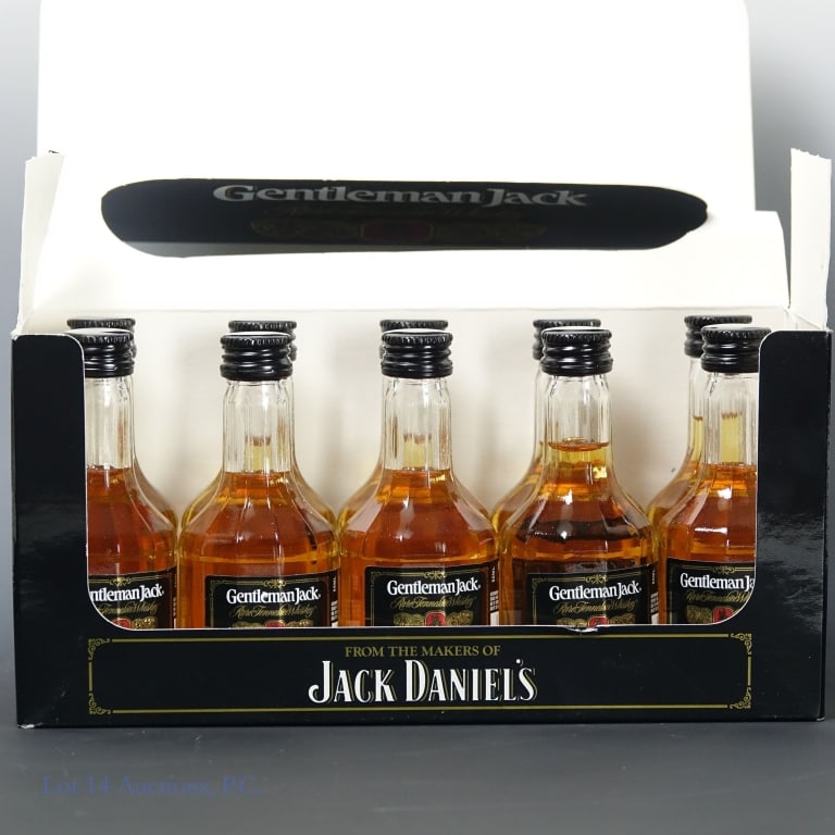 Gentleman Jack Minis Box Set (10): Box of ten Gentleman Jack Minis with the 3rd generation style bottle. Each mini 50ml, 80 proof.