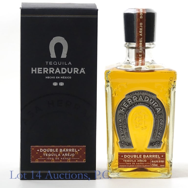 Herradura Double Barrel Anejo Tequila WWS Select: Herradura Double Barrel Anejo Tequila. Specially crafted for WWF. Barrel No 3373, Bottle No 86, Selected 06-29-2022. 80 Proof, 750ml. In original box.