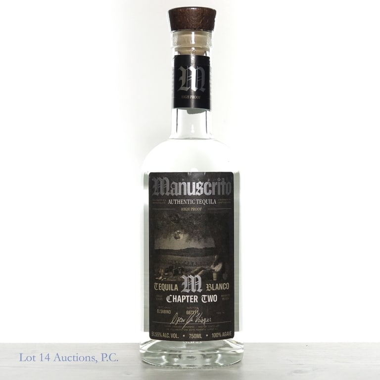 Manuscrito Chapter Two Tequila Blanco 103.1 Proof: Manuscrito Chapter Two Tequila Blanco, 103.1 Proof, 750ml.