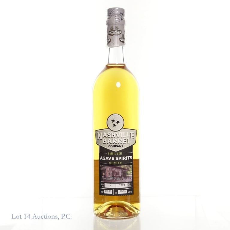 Nashville Barrel Company Barrel-Aged Agave Spirits: Nashville Barrel Company Barrel-Aged Agave Spirits, 110.72 Proof, 750 ml, Tennessee Jack Shack 4 Private Selection, Barrel #1389, Aged: 6 Months.