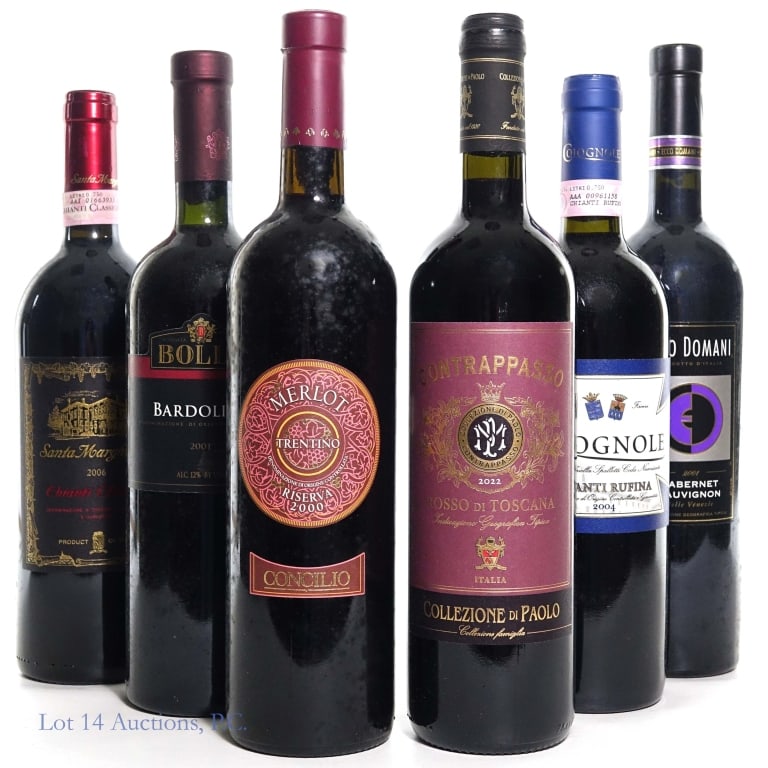 Italian Red Wine Variety Lot (6) (1 of 5)
