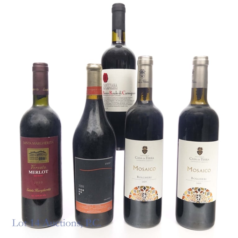Italian Red Wine Variety Lot (5) (1 of 4)