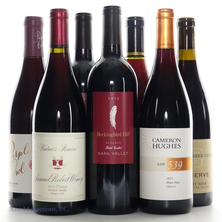 CA & OR Pinot Noir, CA Petit Verdot (5+2): 1996 Simi Pinot Noir Carneros California, 13.5% ABV, 750ml ****** 2023 Purple Owl Pinot Noir California, 13.9% ABV, 750ml ****** 2013 Samuel Robert Winery Vintner's Reserve Pinot Noir Oregon, 12.27% A